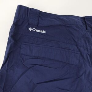 Columbia Omni-Shade Cargo Performance Shorts Navy Blue Mens Size 36 Inseam 12"